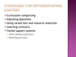 How to differentiate instruction in a mixed ability classroom | PPT