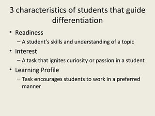 How to differentiate instruction in a mixed ability classroom | PPT