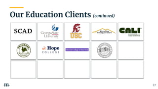 | 7
Our Education Clients (continued)
 