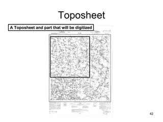Toposheet A Toposheet and part that will be digitized 