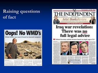 Raising questions
of fact
 