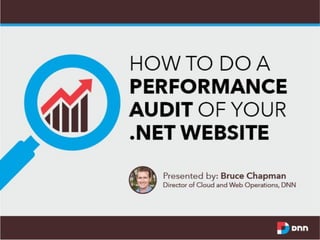How to do a Performance Audit of your
.NET Website
Bruce
Chapman
 