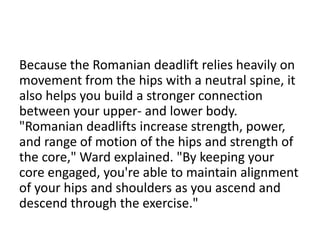 How To Do a Romanian Deadlift | PPT