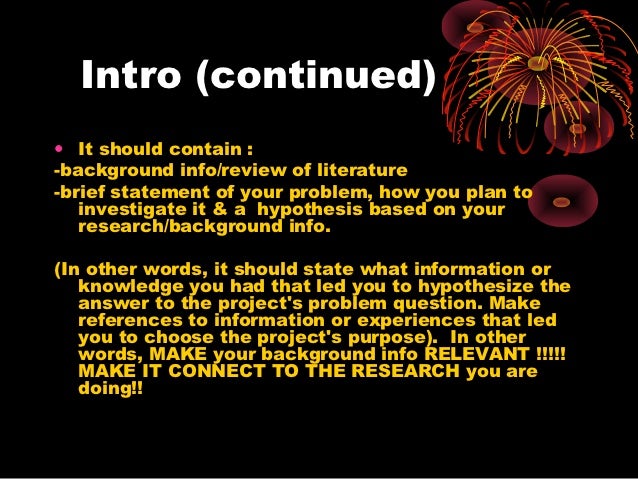 how to do a science project powerpoint research paper