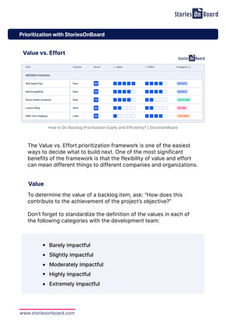 Backlog Stack Prioritisation How to Do Backlog Prioritization Easily and Efficiently ...