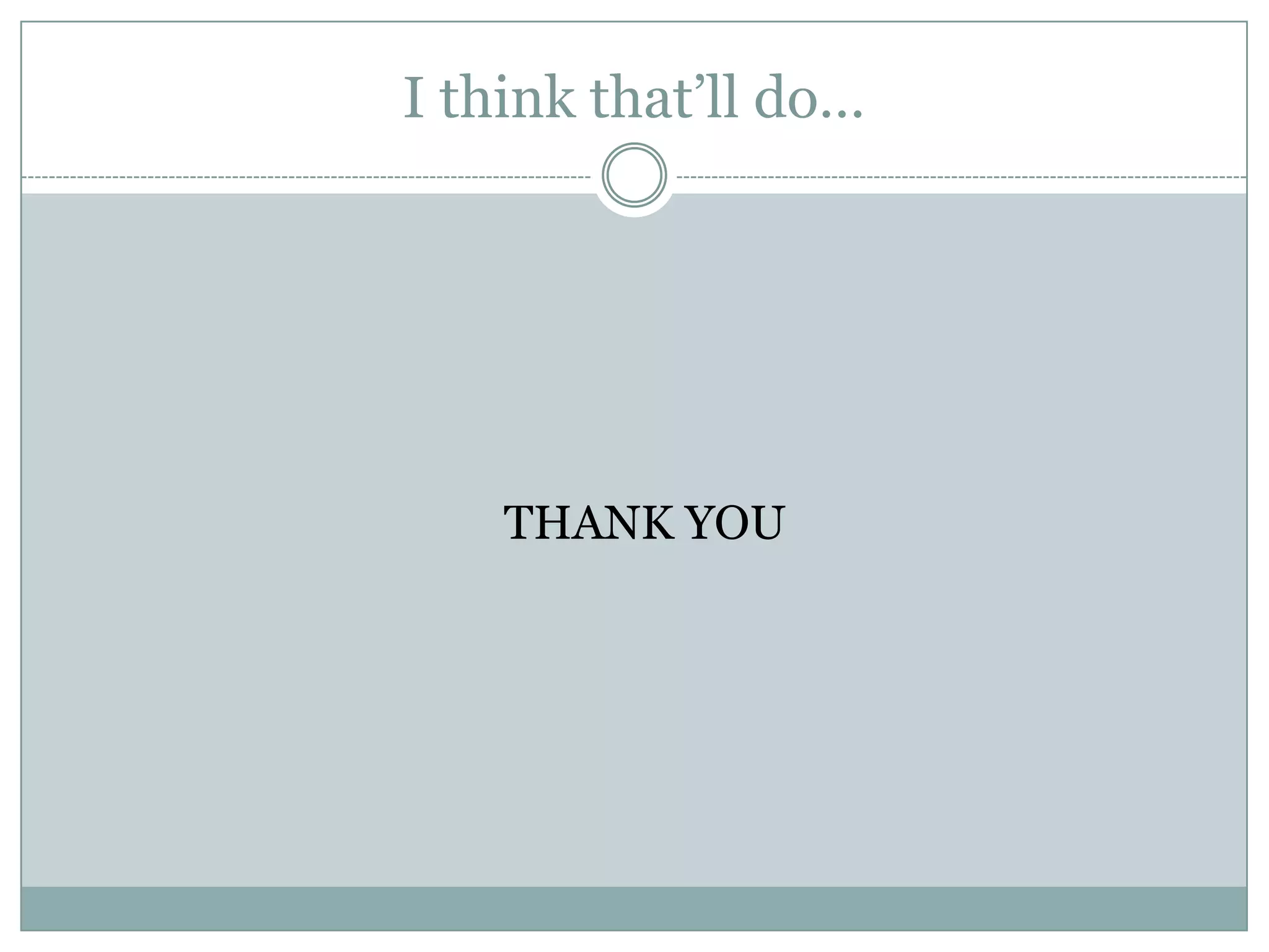 Finally the results are…