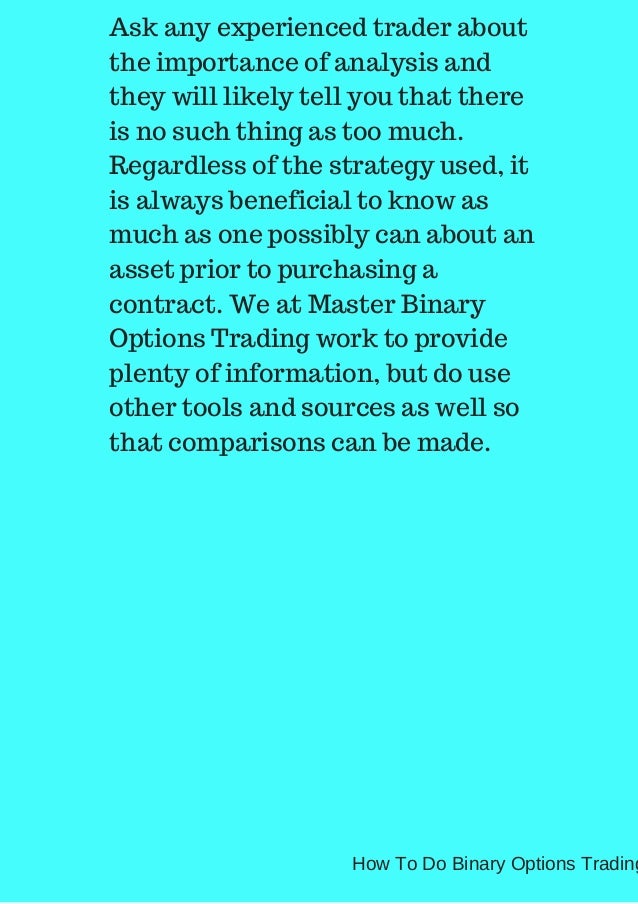 How to do binary option trading