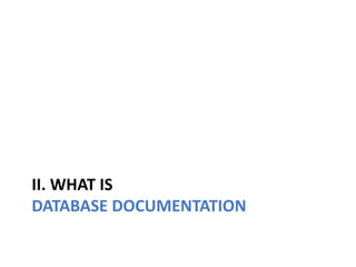 How to document a database | PPTX