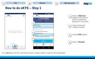 21
How to do paper KYC – Step 6
Once images are submitted KYC status
would read as Submitted
31
Click on the refresh button to sync
images as directed in the pop up
30
KYC Non-Biometric Checking KYC statusCCi
Within 72hrs the KYC process would
complete and KYC status would read as
Success and customer’s wallet would
get successfully upgraded
32
30
31
 