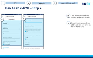 30
How to do eKYC – Step 3
99 Click on the new lead
created
Enter Customer’s Aadhaar
number
99
11
10
Click on Proceed
10
11
KYC Biometric Adhar detailsBBii
 