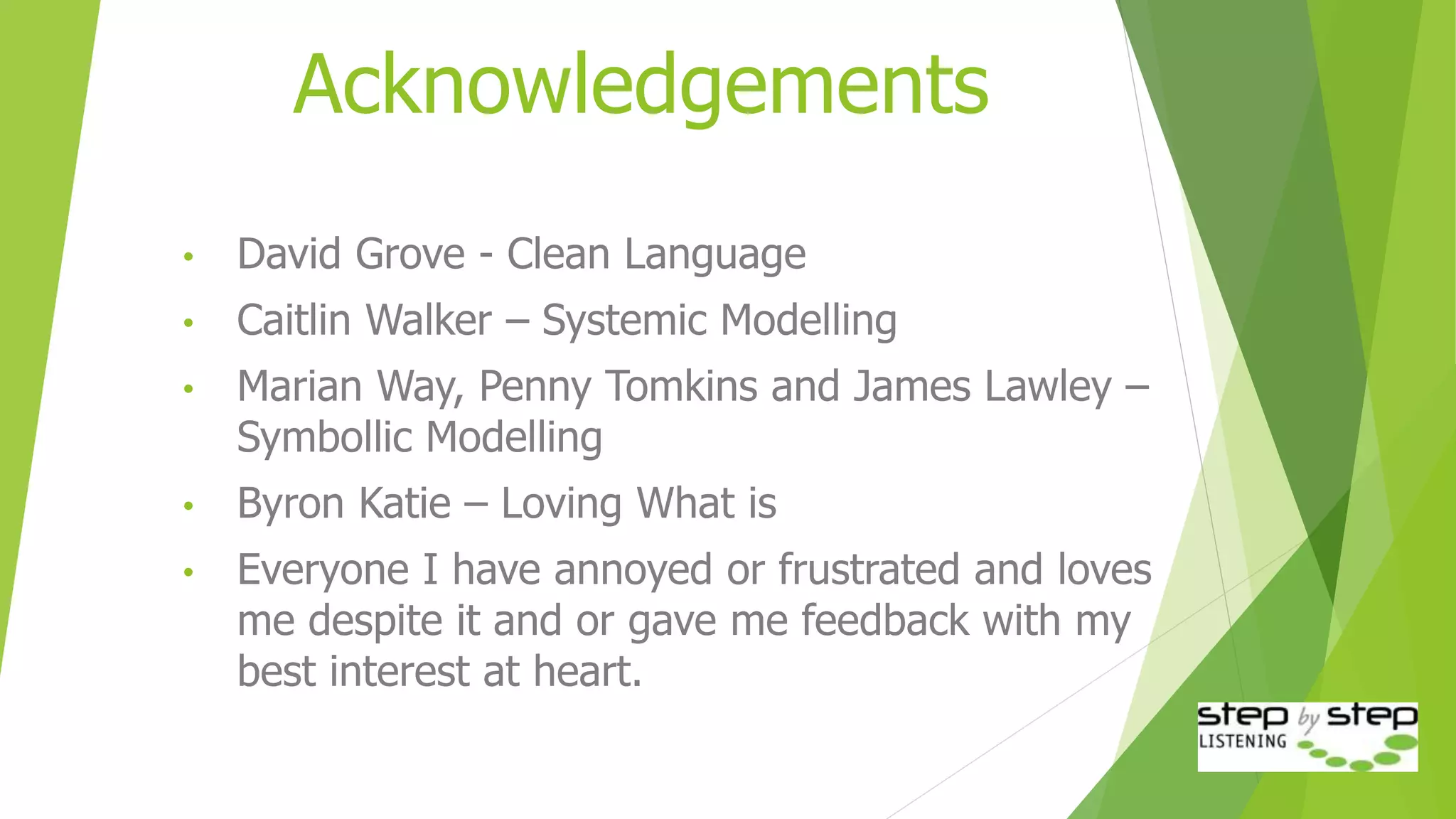 Next Steps
1. Join us in a group
2. Book a clarity session
3. Attend Safe to Speak
4. Book a retreat
 