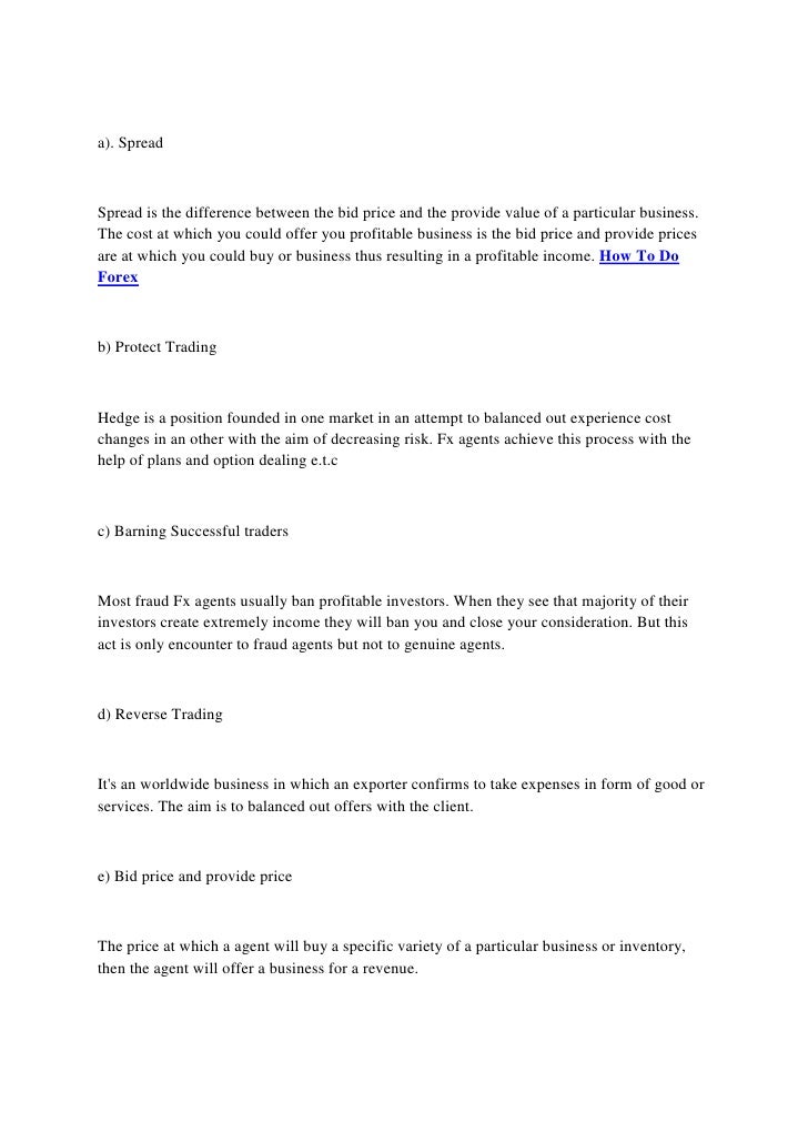 How to do forex