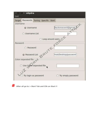 # After all go to > Start Tab and Clik on Start !!
 