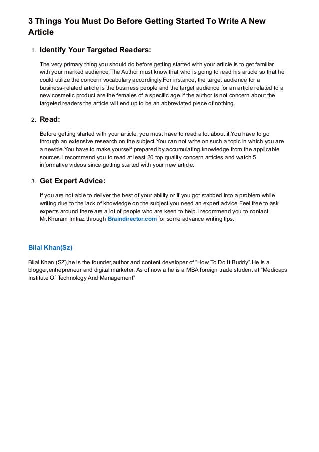 How to write short articles picture