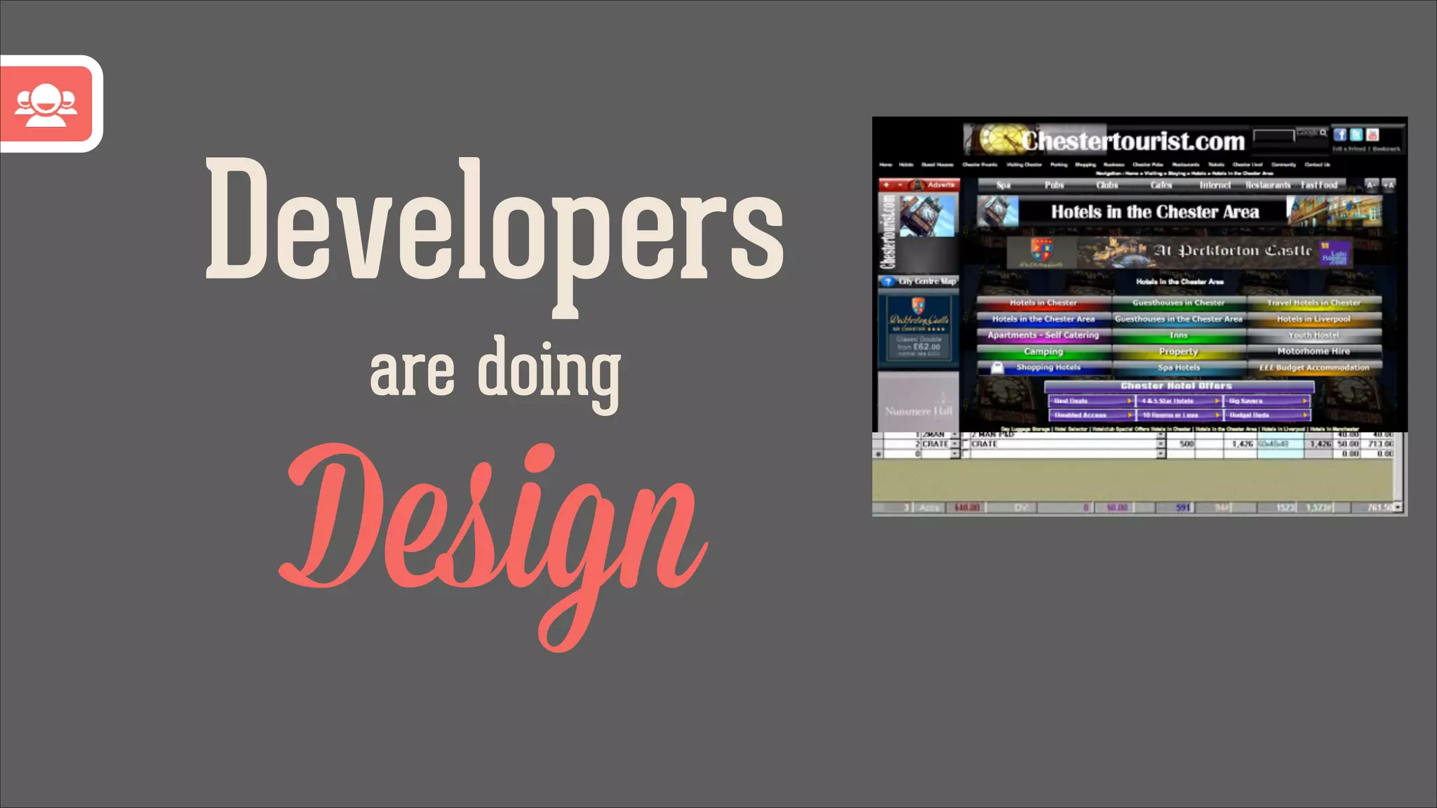 Developers
are doing

Design

 