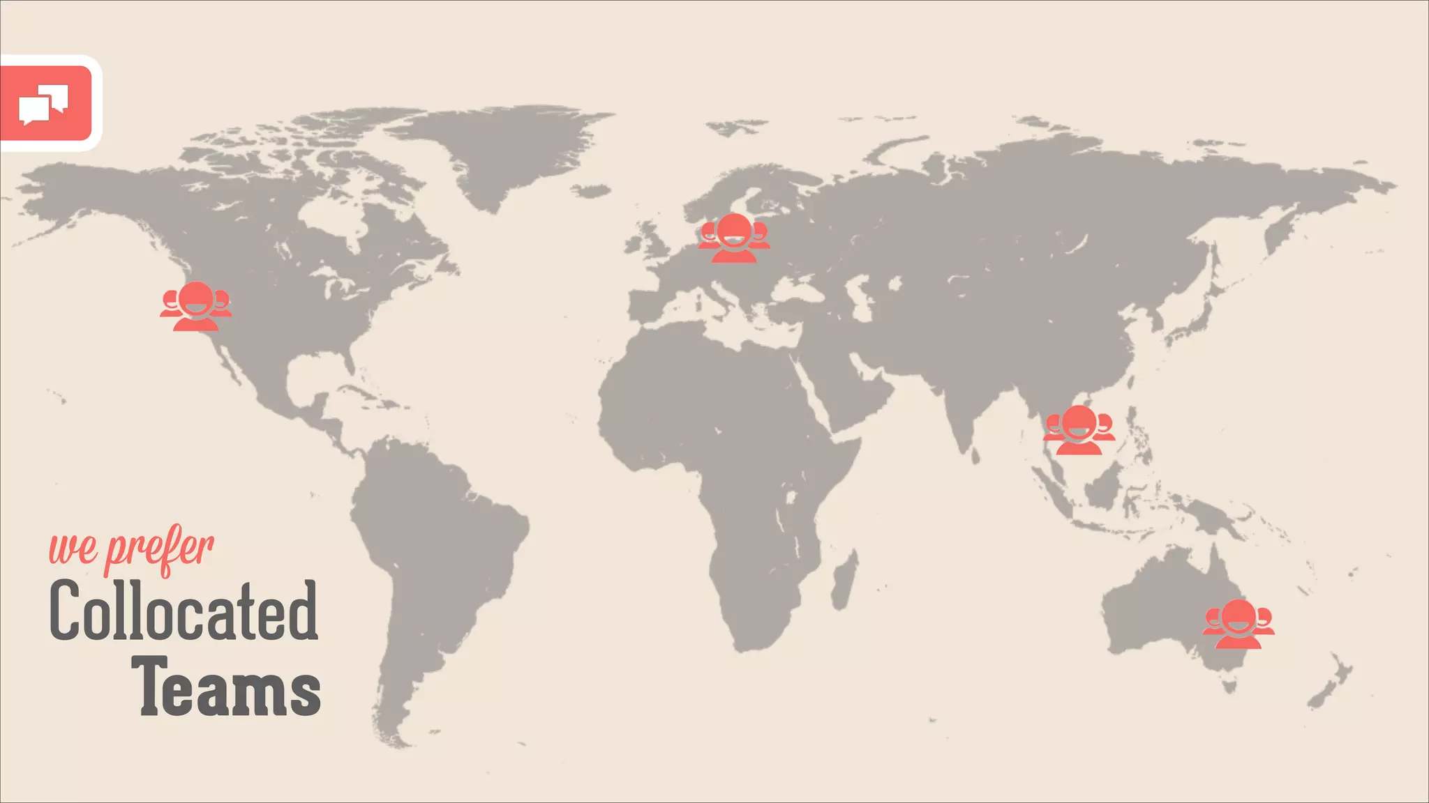 we prefer

Collocated
Teams

 