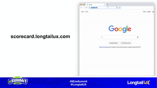 #SEJeSummit
@LongtailUX
scorecard.longtailux.com
 