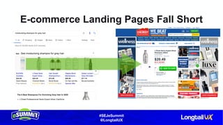 #SEJeSummit
@LongtailUX
E-commerce Landing Pages Fall Short
 