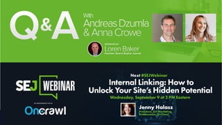 #SEJeSummit
@LongtailUX
#SEJeSummit
@annaleacrowe
 