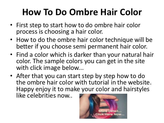 How To Do Ombre Hair Color