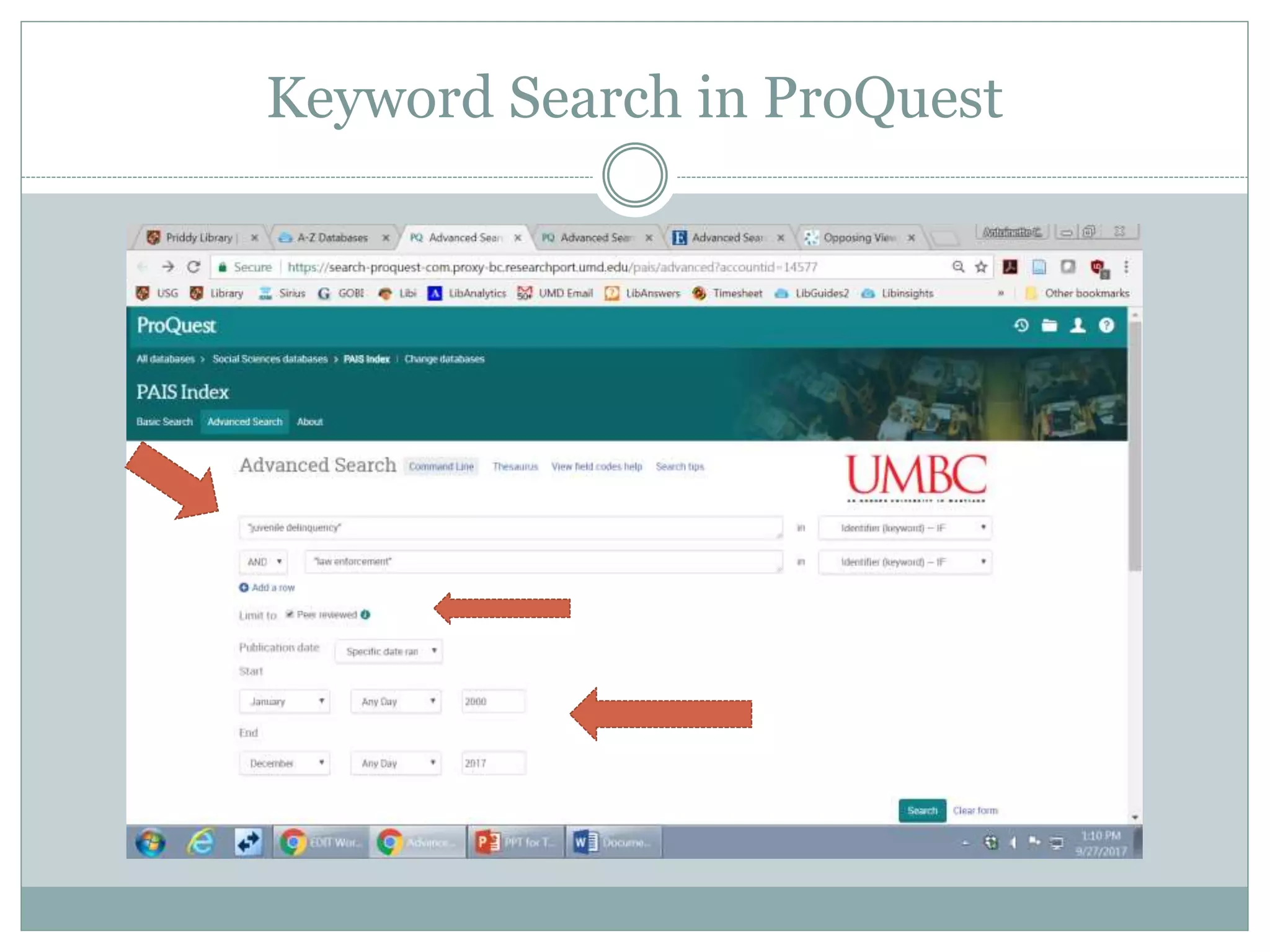 Keyword Search in ProQuest
 
