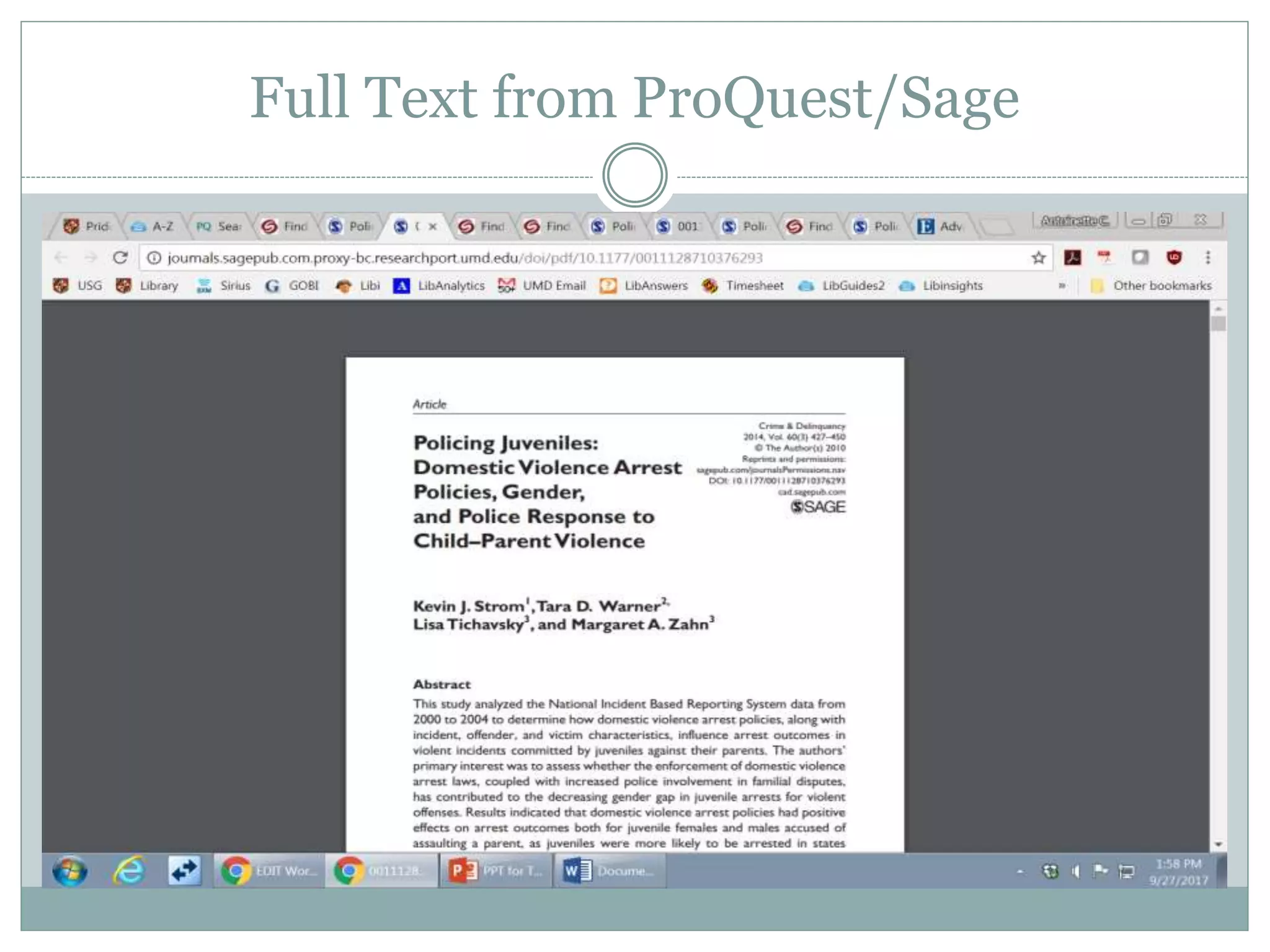 Full Text from ProQuest/Sage
 