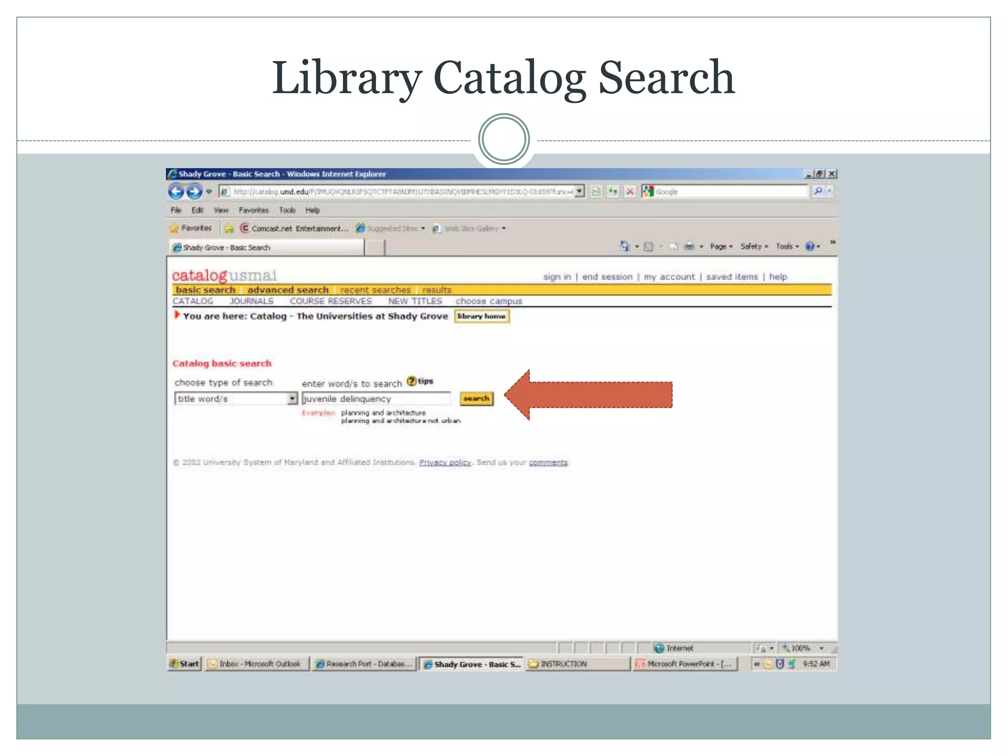 Library Catalog Search
 