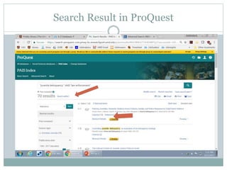 Search Result in ProQuest
 