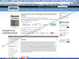 Anabela Mesquita
14
Example of an
academic journal
 