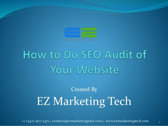 how to do seo audit of your website