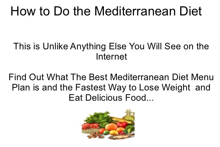 Menu Mediterranean Diet