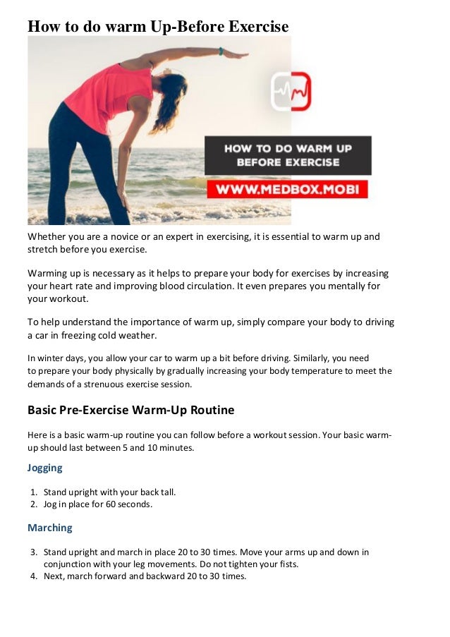 How to do warm up before exercise