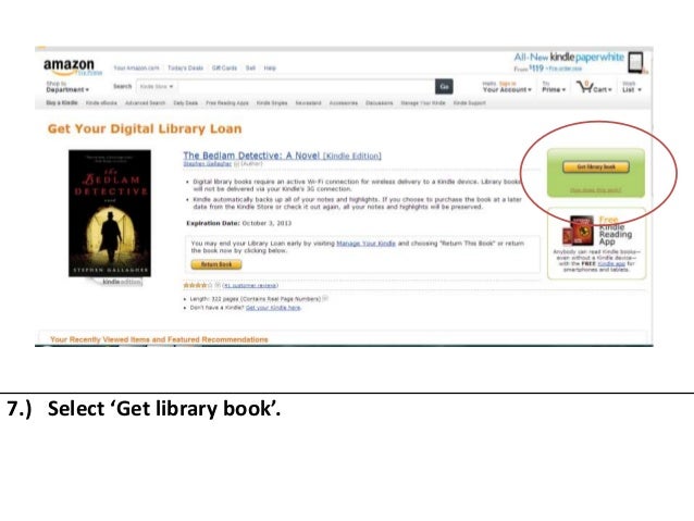 How to download ebooks from the library onto a kindle