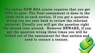 RSA Course Online - NSW Step By Step | PPT