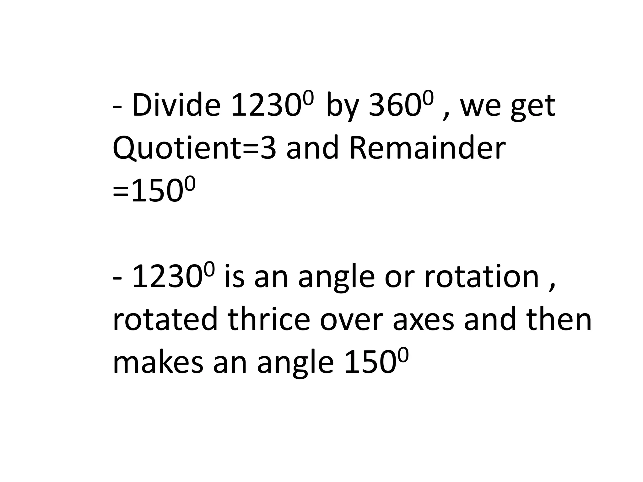 How to draw 1230 degrees on axes | PPTX