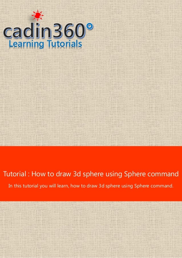 How To Draw 3d Sphere Using Autocad Sphere Command How To Draw 3d Sphere Using Autocad Sphere Command