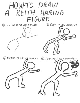 How to draw a keith haring figure
