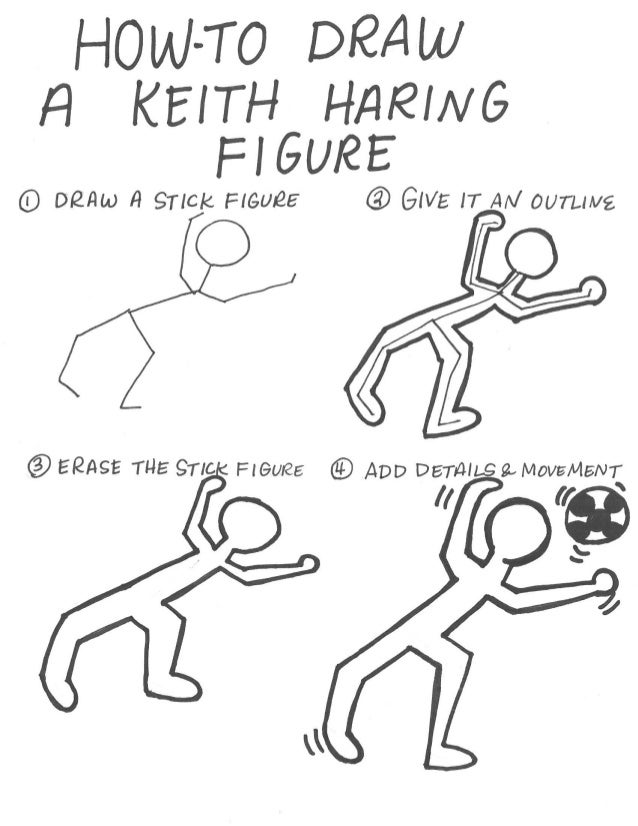 How to draw a keith haring figure
