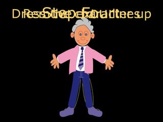 Step Four:Dress the character upRemove extra lines