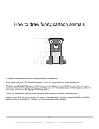 How to draw funny cartoon animals | PDF