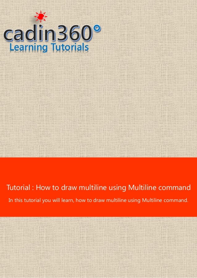 How To Draw Multiline Using Autocad Multiline Command How To Draw Multiline Using Autocad Multiline Command