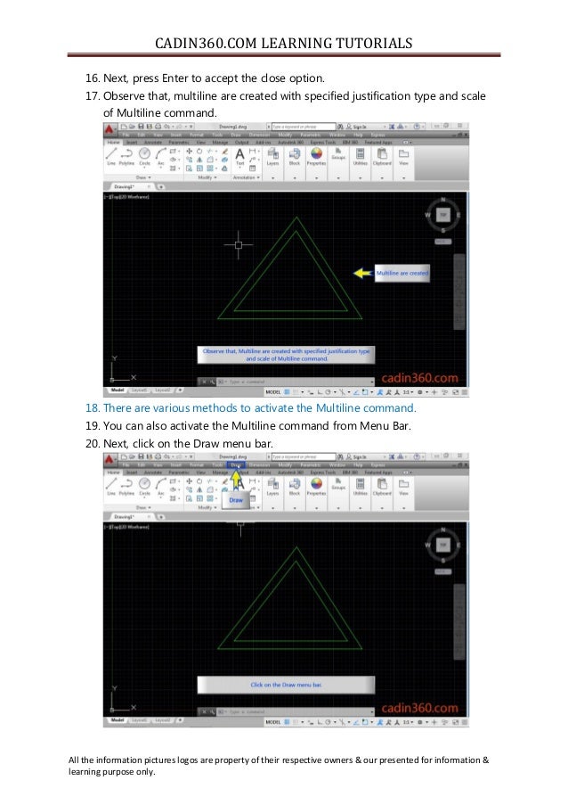 How To Draw Multiline Using Autocad Multiline Command How To Draw Multiline Using Autocad Multiline Command