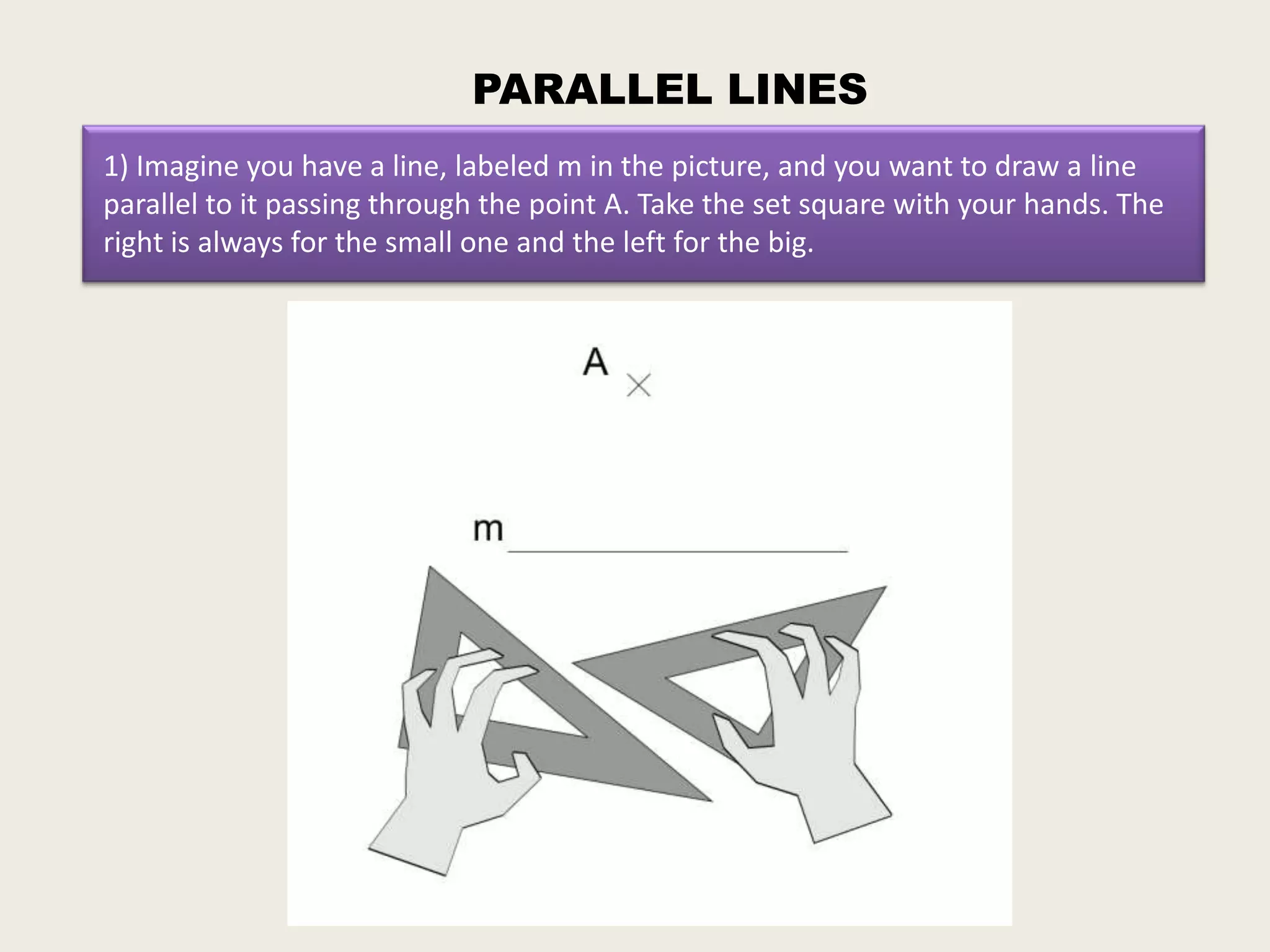 How to draw parallel and perpendicular lines PPT