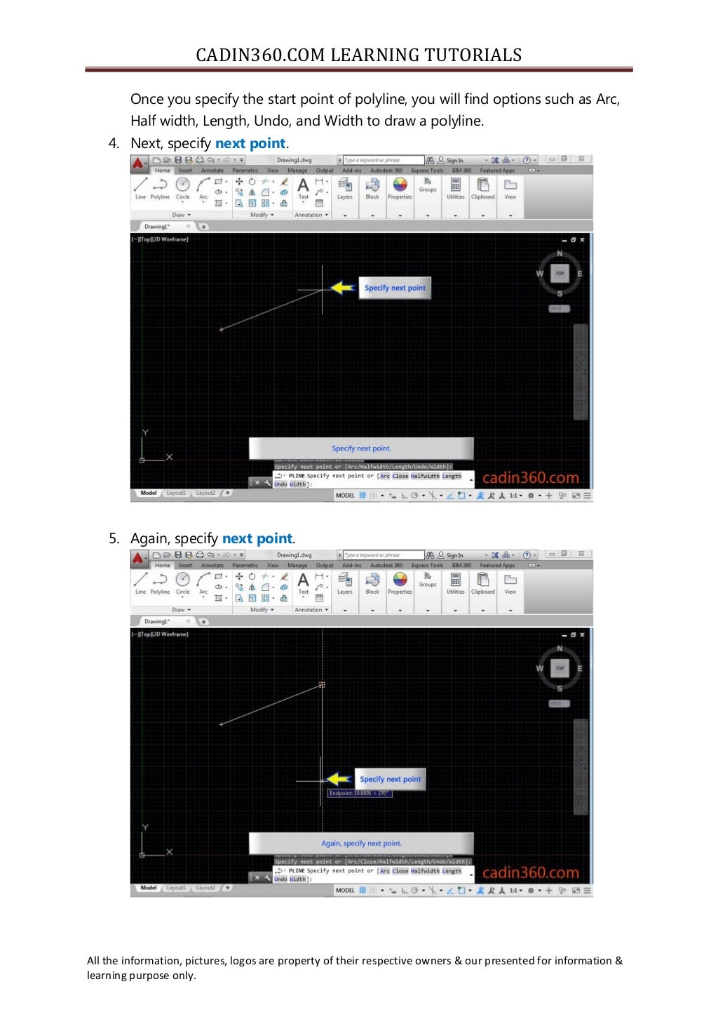 How to draw polyline in AutoCAD