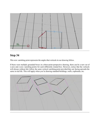 Three Point Prescriptive Drawing How to draw with perspective in ps | PDF