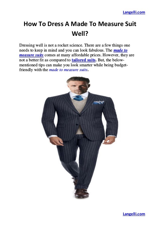 dress suits you well