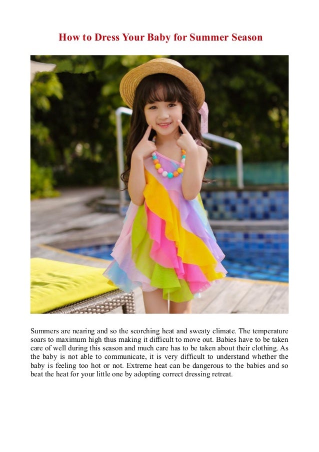 How to dress your baby for summer season
