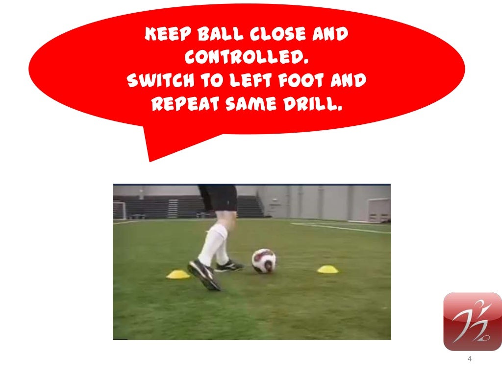 How to dribble with the inside and outside of your feet in soccer