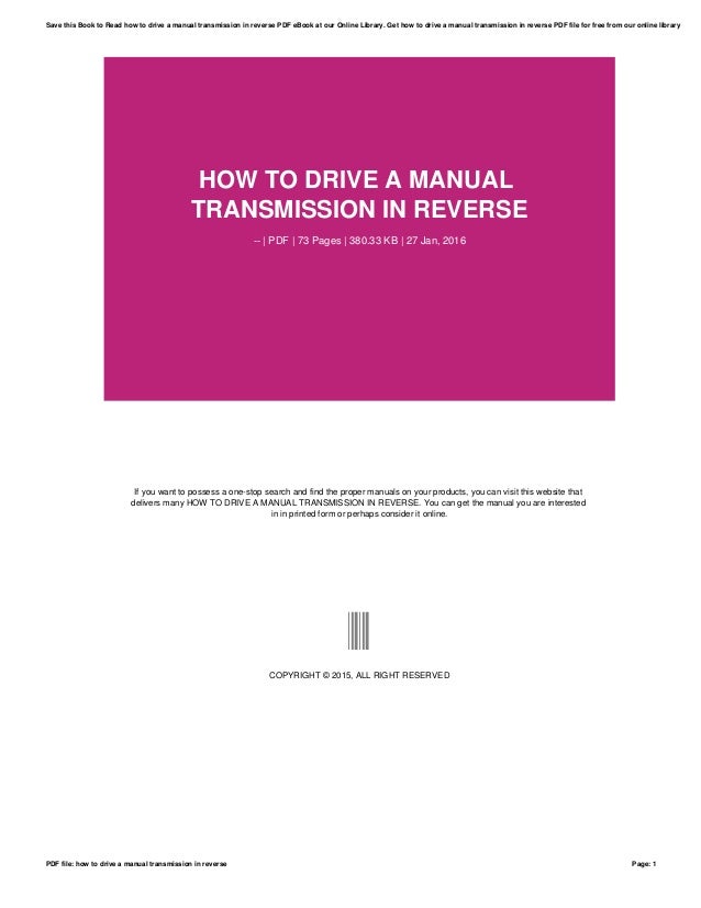 How to drive a manual transmission in reverse