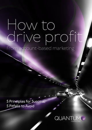 How to
drive profit
From account-based marketing
5 Principles for Success;
5 Pitfalls toAvoid
 